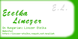 etelka linczer business card